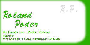 roland poder business card